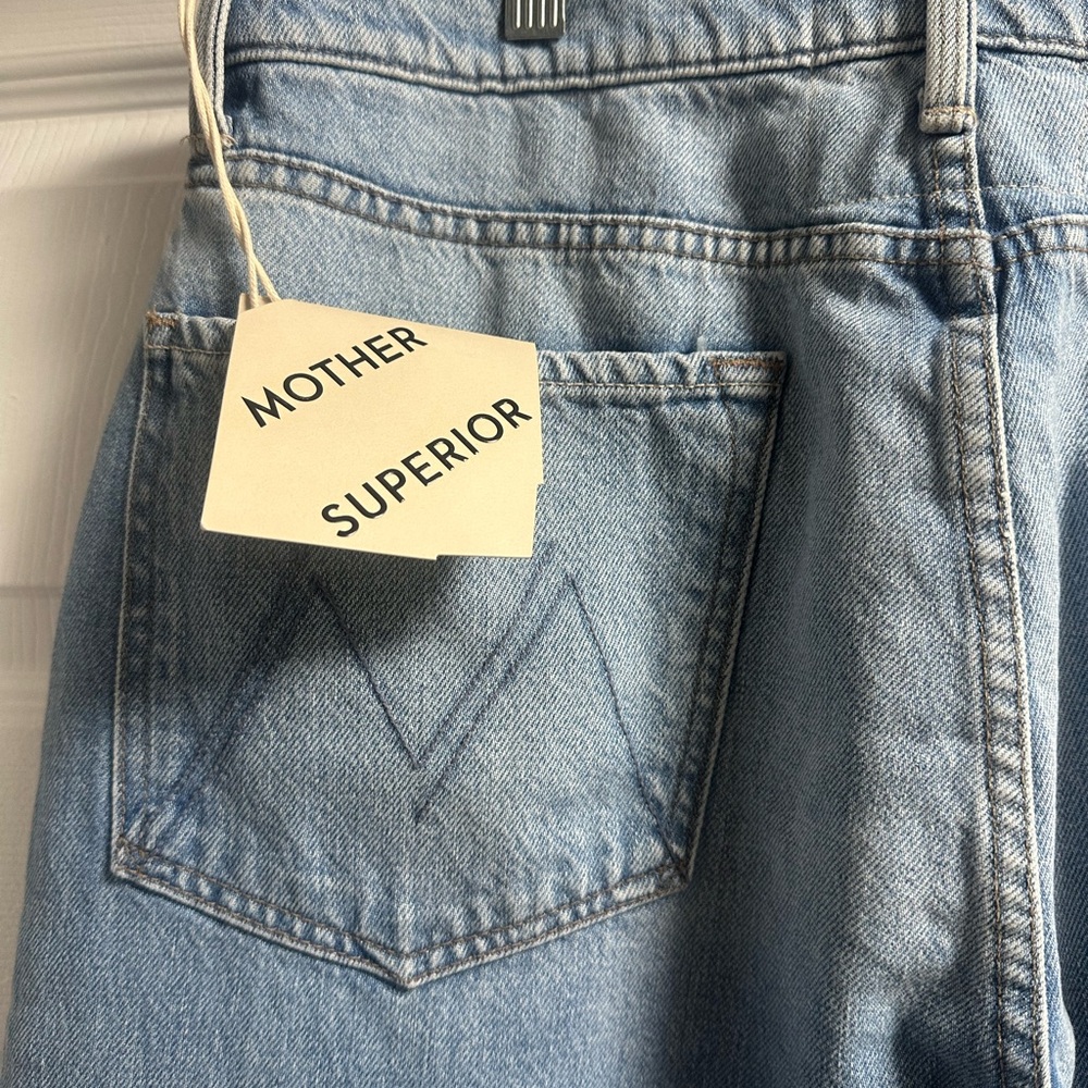 MOTHER Superior High-Rise Light Wash Denim Jeans